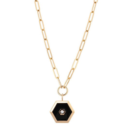 Ashley Enamel Pendant Necklace by Eklexic