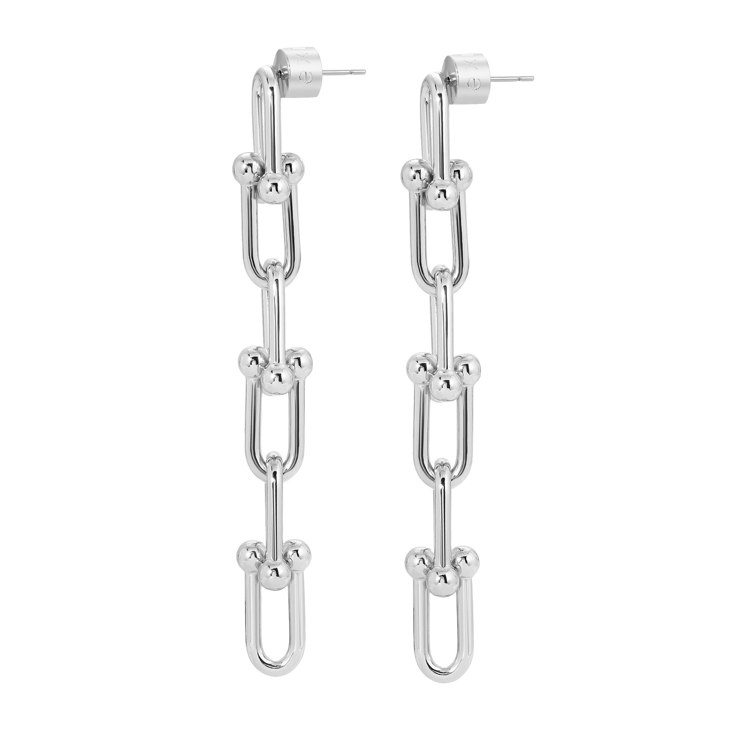 Margaux 6 Link Drop Earrings by Eklexic