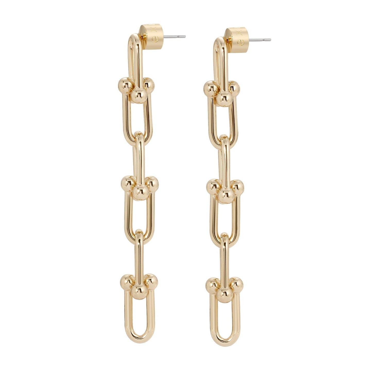 Margaux 6 Link Drop Earrings by Eklexic