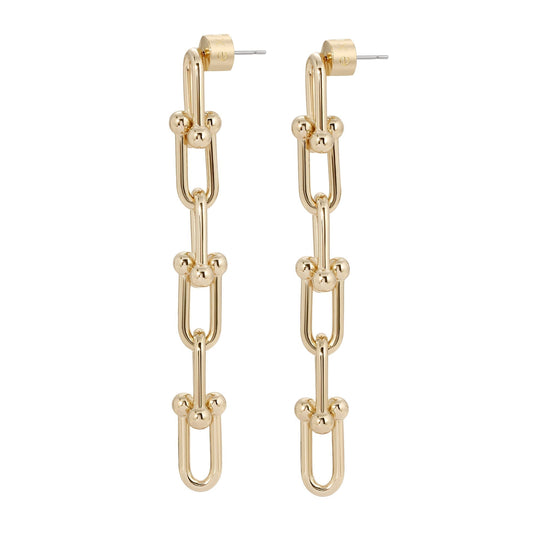 Margaux 6 Link Drop Earrings by Eklexic
