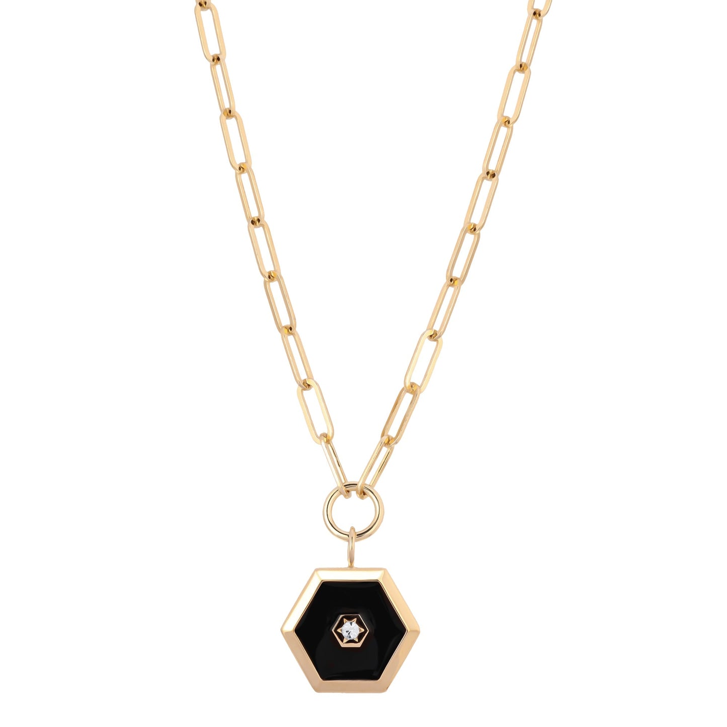Ashley Enamel Pendant Necklace by Eklexic