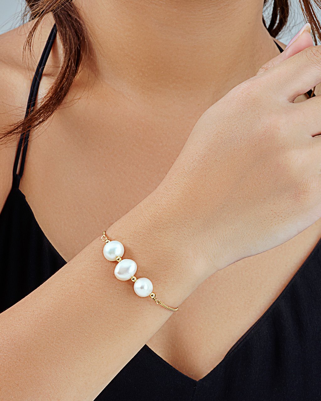 Triple Pearl Slider Bracelet by Sterling Forever